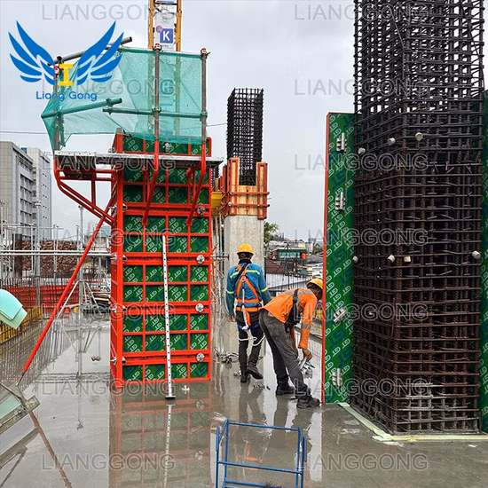 Cofragem de parede de laje de coluna de aço para construção de concreto
