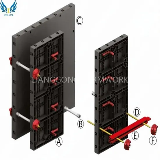 Fôrma plástica leve, reutilizável e econômica para construção de concreto/Fôrma de parede/Fôrma de coluna